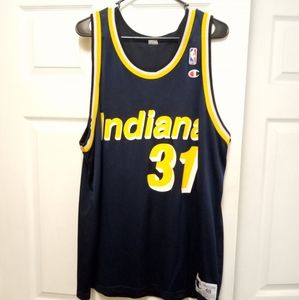 Men Indiana Pacers Reggie Miller champion jersey. Size 48 = X-large